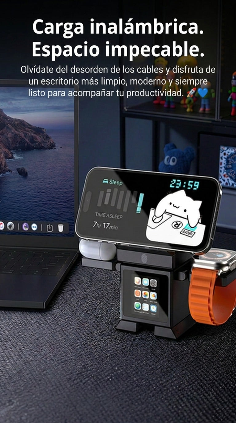 Robot Inteligente Multifunción con Carga Inalámbrica Qi2 de 25 W
