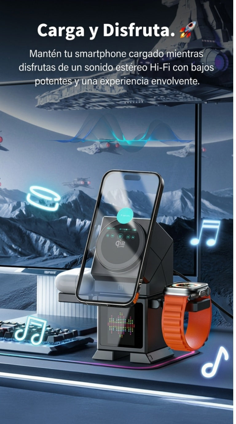 Robot Inteligente Multifunción con Carga Inalámbrica Qi2 de 25 W