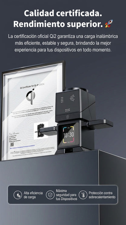 Robot Inteligente Multifunción con Carga Inalámbrica Qi2 de 25 W